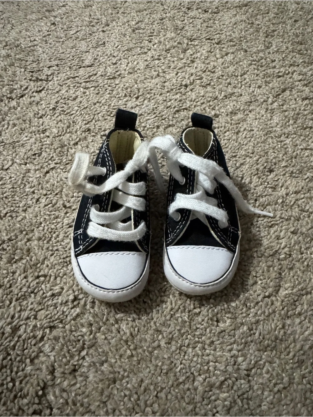 Baby Infant Black/White Converse All Star by Chuck Taylor Sneaker Shoes Size 1